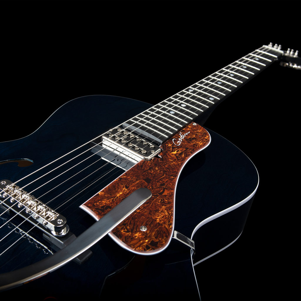 Godin 5th Avenue Night Club H Tv Jones Trem Bigsby Ric - Indigo Blue - Guitare Électrique 1/2 Caisse - Variation 4