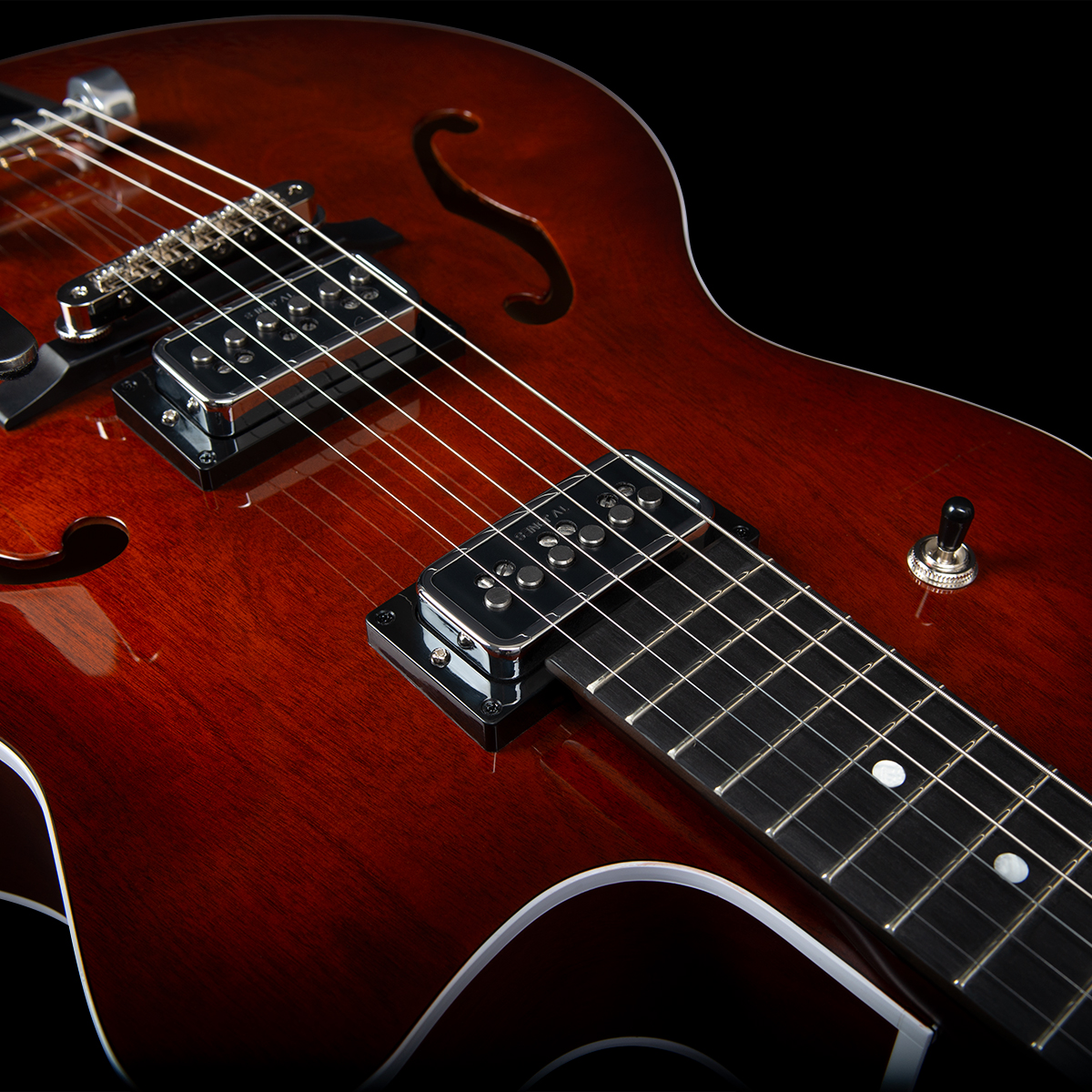 Godin 5th Avenue Uptown T-armond Bigsby Hh Cw - Havana Burst - Guitare Électrique 3/4 Caisse & Jazz - Variation 4