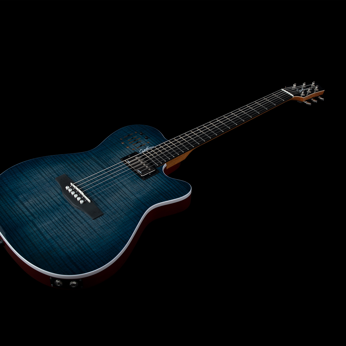 Godin A6 Ultra Rw - Denim Blue Flame - Guitare Acoustique - Variation 2