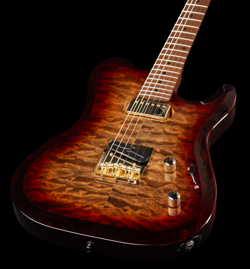 Godin Artisan Tc Sh Ht Mn - Whiskey Burst - Guitare Électrique Forme Tel - Variation 2