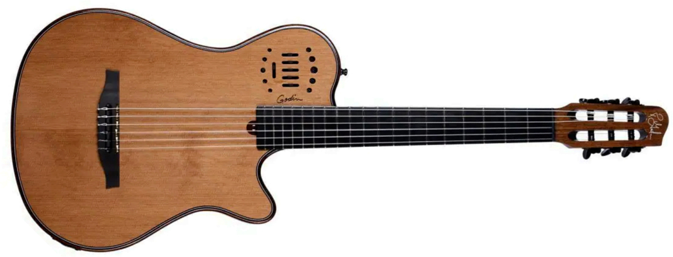 Godin Multiac Mundial Grand Concert Deluxe Mahogany - Natural - Guitare Classique Format 4/4 - Main picture