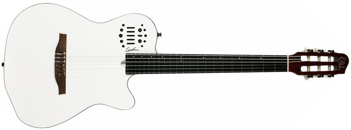 Godin Multiac Nylon Acs Sa Synth Access +housse - White - Guitare Classique Format 4/4 - Main picture