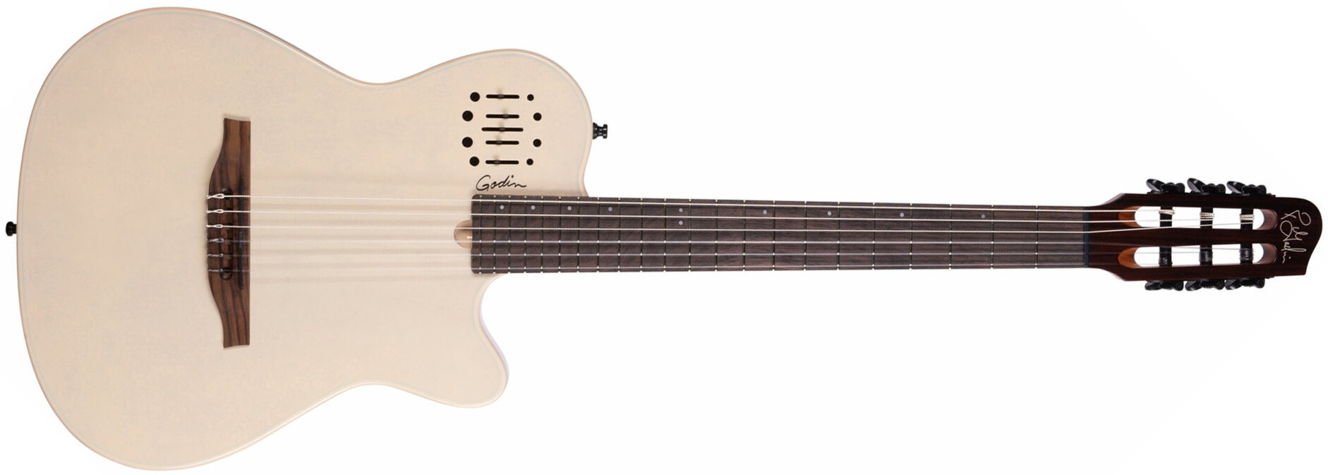 Godin Multiac Nylon Mundial Cw Cedre Acajou Rw - Ozark Cream - Guitare Classique Format 4/4 - Main picture