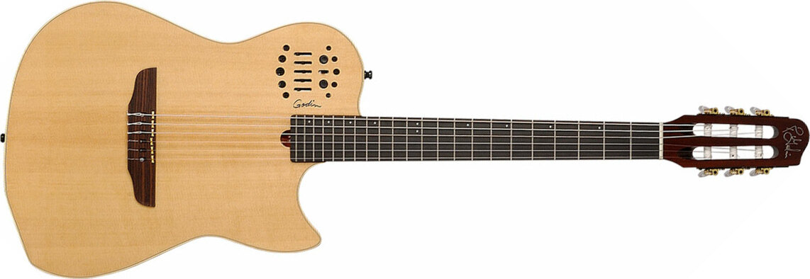 Godin Multiac Nylon Sa Synth Access +housse - Natural - Guitare Classique Format 4/4 - Main picture