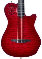 Guitare folk Godin Multiac Nylon ACS SA Grand Concert Quilted Maple - Trans red