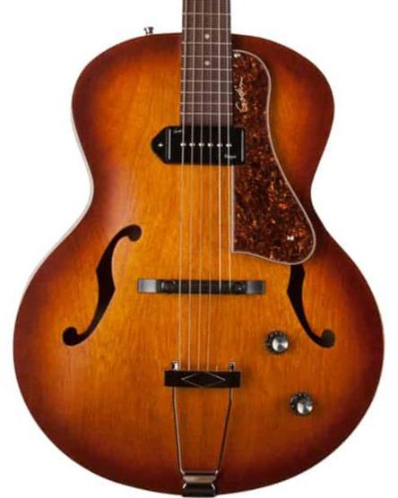 Guitare électrique 3/4 caisse & jazz Godin 5th Avenue Kingpin P90 RW - cognac burst