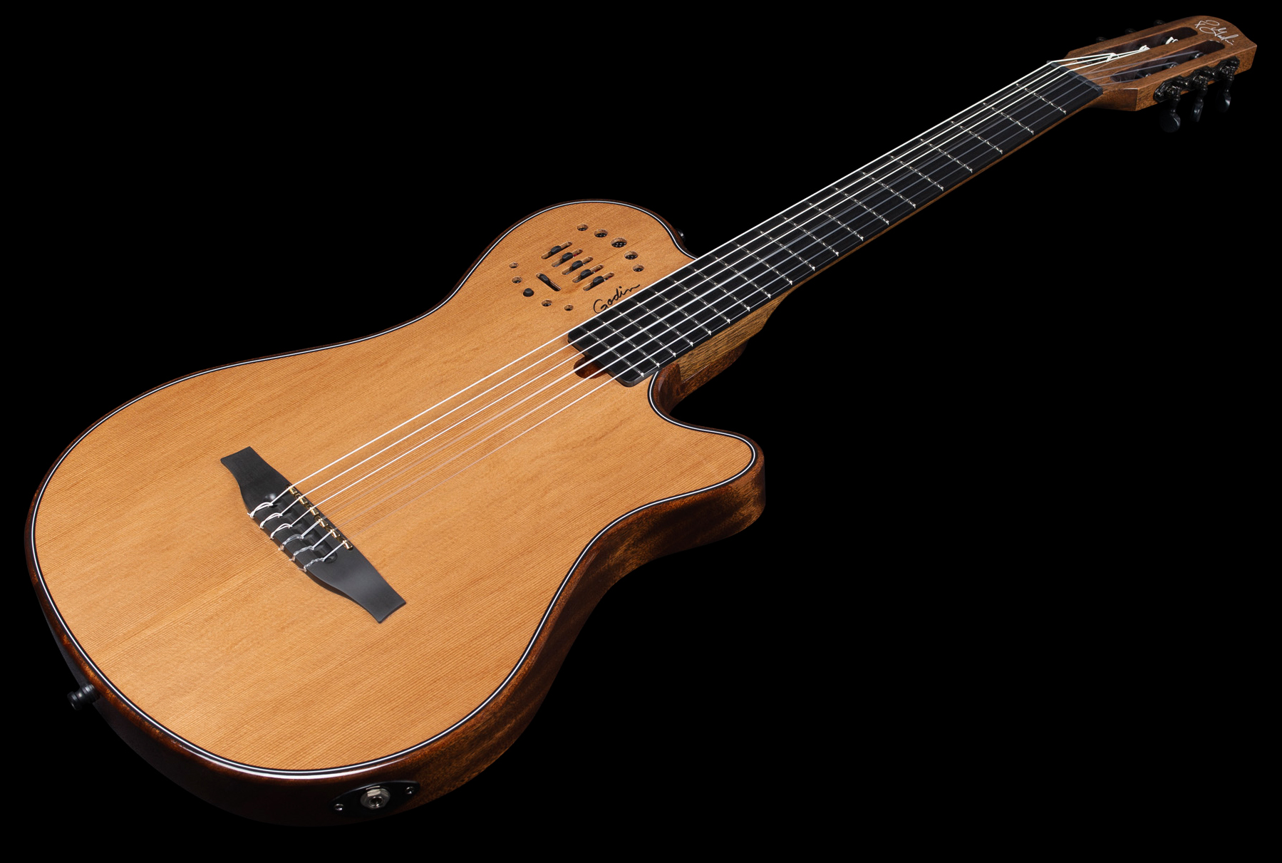 Godin Multiac Mundial Grand Concert Deluxe Mahogany - Natural - Guitare Classique Format 4/4 - Variation 1