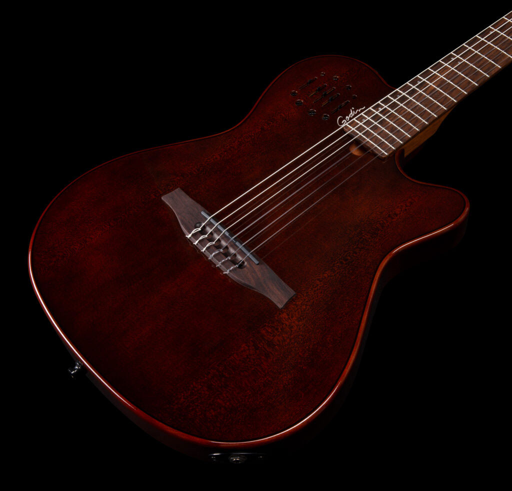 Godin Multiac Nylon Mundial Cw Cedre Acajou Rw - Kanyon Burst - Guitare Classique Format 4/4 - Variation 2