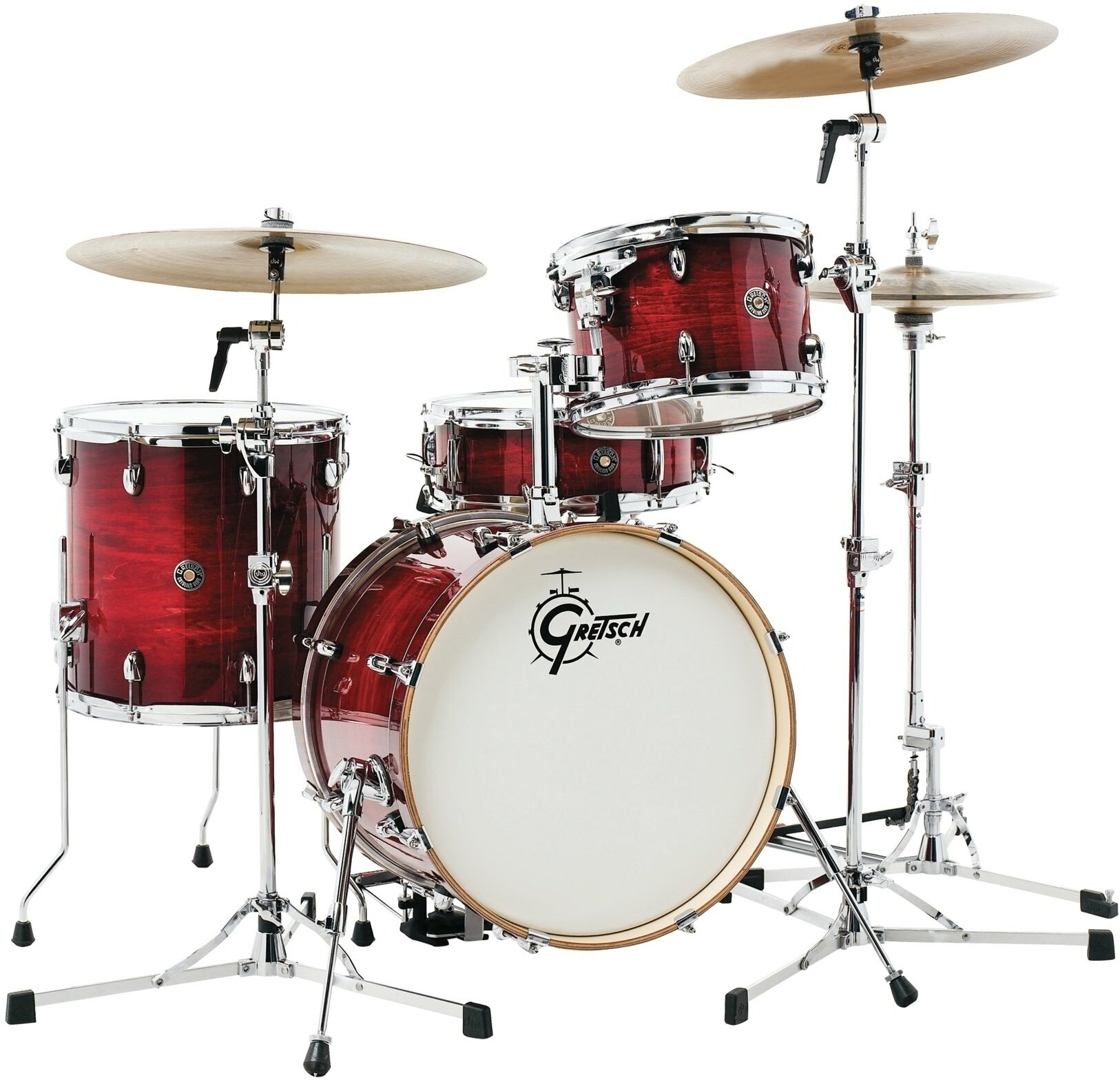 Gretsch Catalina Club 18 Acajou - 4 FÛts - Crimson Burst - Batterie Acoustique Standard - Main picture