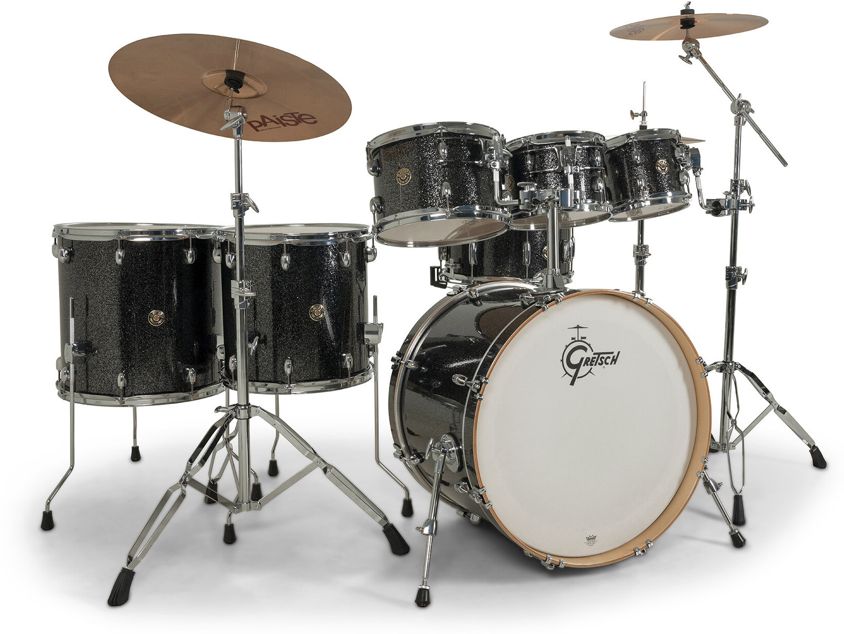 Gretsch Catalina Erable 7 Futs - 6 FÛts Et + - Black Stardust - Batterie Acoustique Standard - Main picture