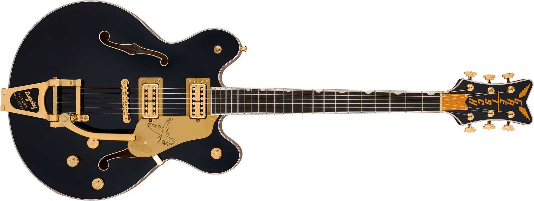 Gretsch Falcon Center Block Dc Bigsby Pro Jap Ltd 2h Trem Eb - Midnight Sapphire - Guitare Électrique 1/2 Caisse - Main picture