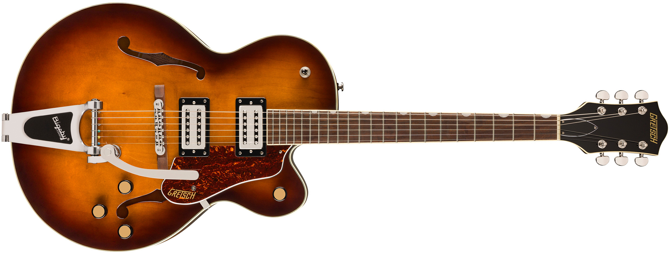 Gretsch G2420t Streamliner Hollow Body Bigsby 2h Trem Lau - Robusto Burst - Guitare Électrique 3/4 Caisse & Jazz - Main picture