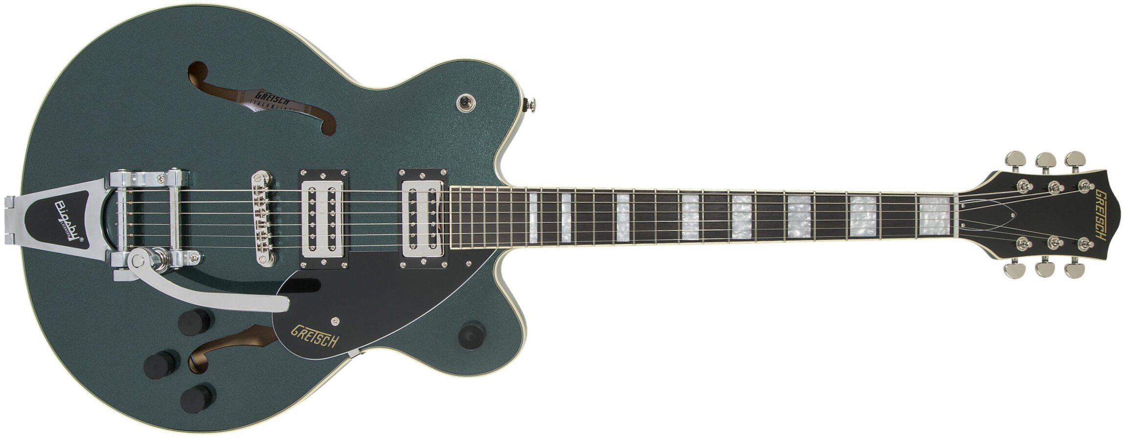 Gretsch G2622t Streamliner Center Block Bigsby Hh Trem Lau - Gunmetal - Guitare Électrique 1/2 Caisse - Main picture