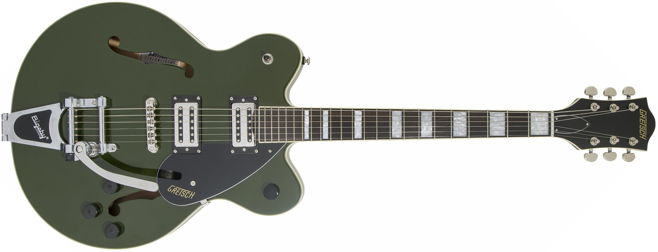 Gretsch G2622t Streamliner Center Block Dc Bigsby Hh Trem Lau - Torino Green - Guitare Électrique 1/2 Caisse - Main picture