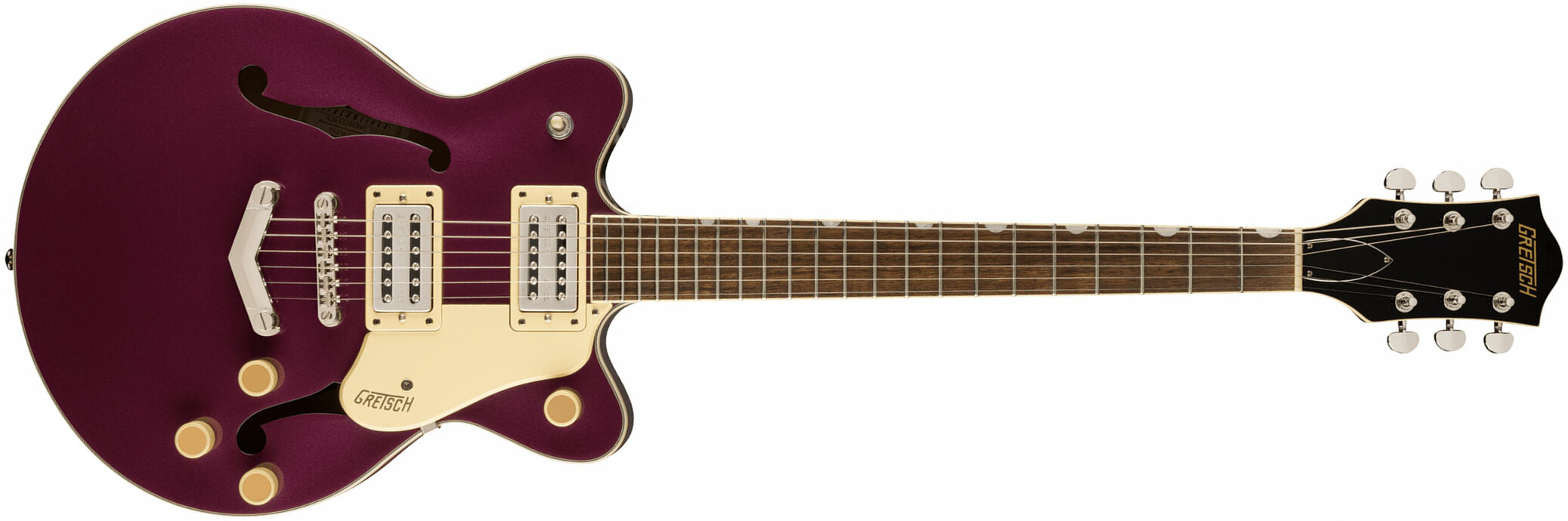 Gretsch G2655 Streamliner Center Block Jr Dc V-stoptail 2h Ht Lau - Burnt Orchid - Guitare Électrique 1/2 Caisse - Main picture