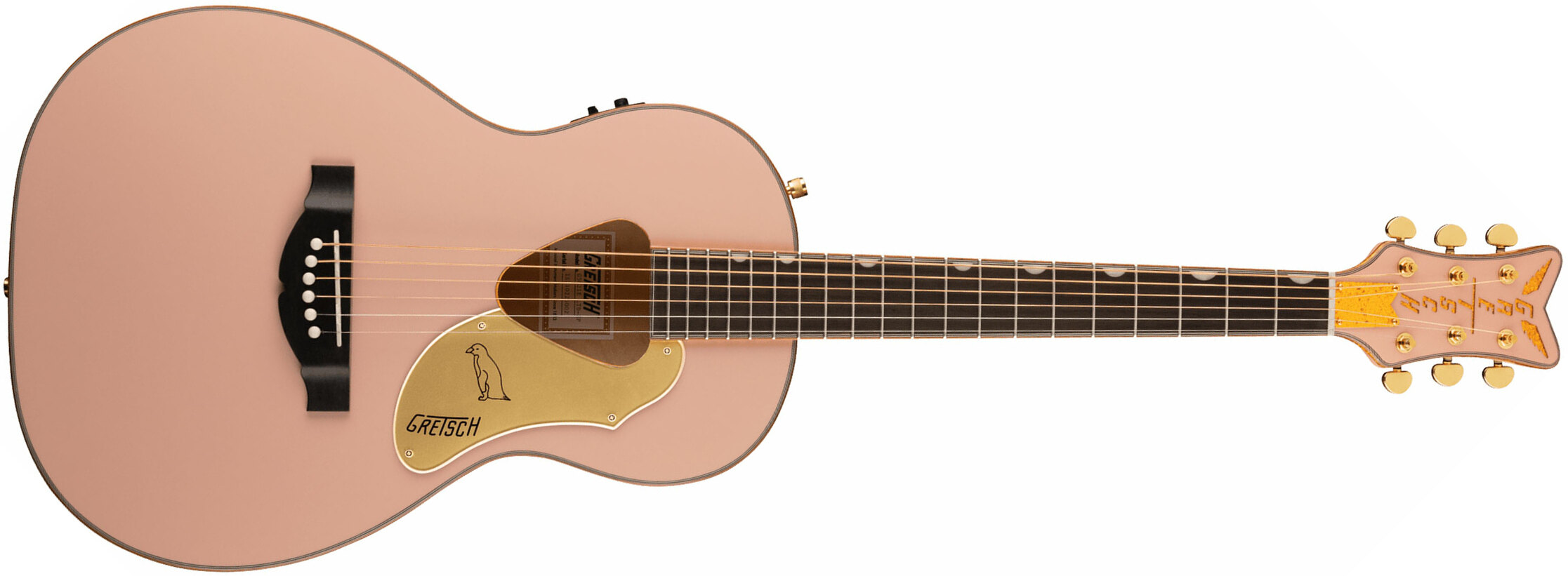 Gretsch G5021e Rancher Penguin Parlor Epicea Erable Lau - Shell Pink - Guitare Electro Acoustique - Main picture