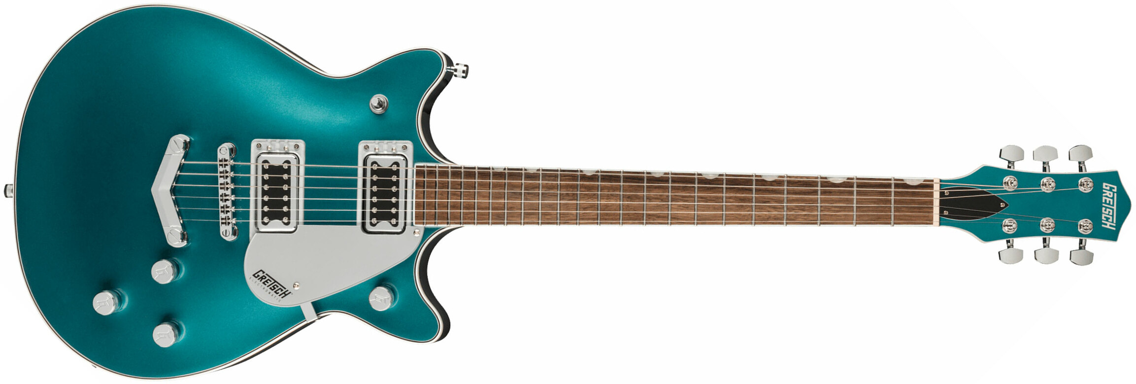 Gretsch G5222 Electromatic Double Jet Bt V-stoptail Hh Ht Lau - Ocean Turquoise - Guitare Électrique Double Cut - Main picture