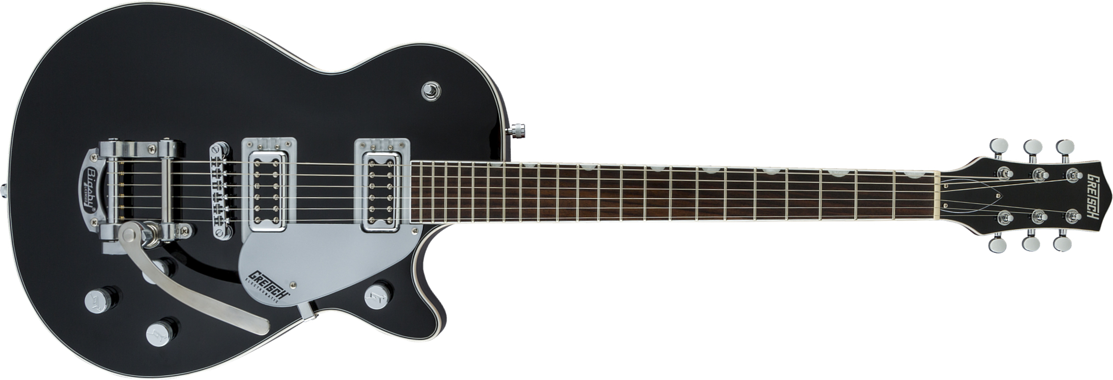 Gretsch G5230t Electromatic Jet Ft Single-cut Bigsby Hh Trem Wal - Black - Guitare Électrique Single Cut - Main picture