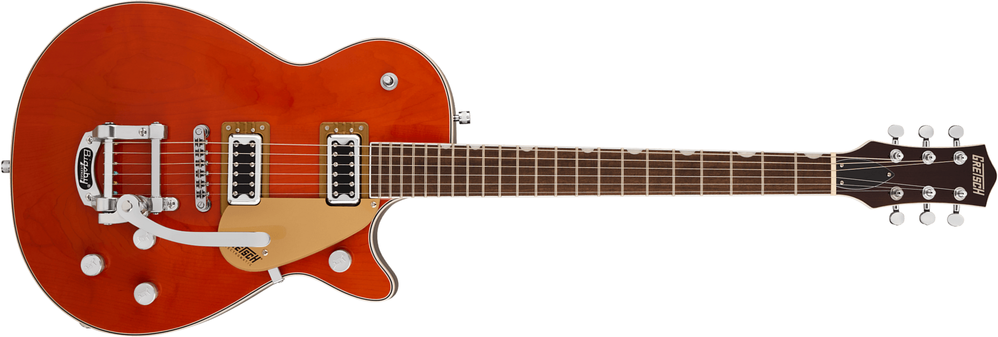 Gretsch G5230t Jet Ft Bigsby Electromatic 2h Trem Lau - Orange Stain - Guitare Électrique Single Cut - Main picture