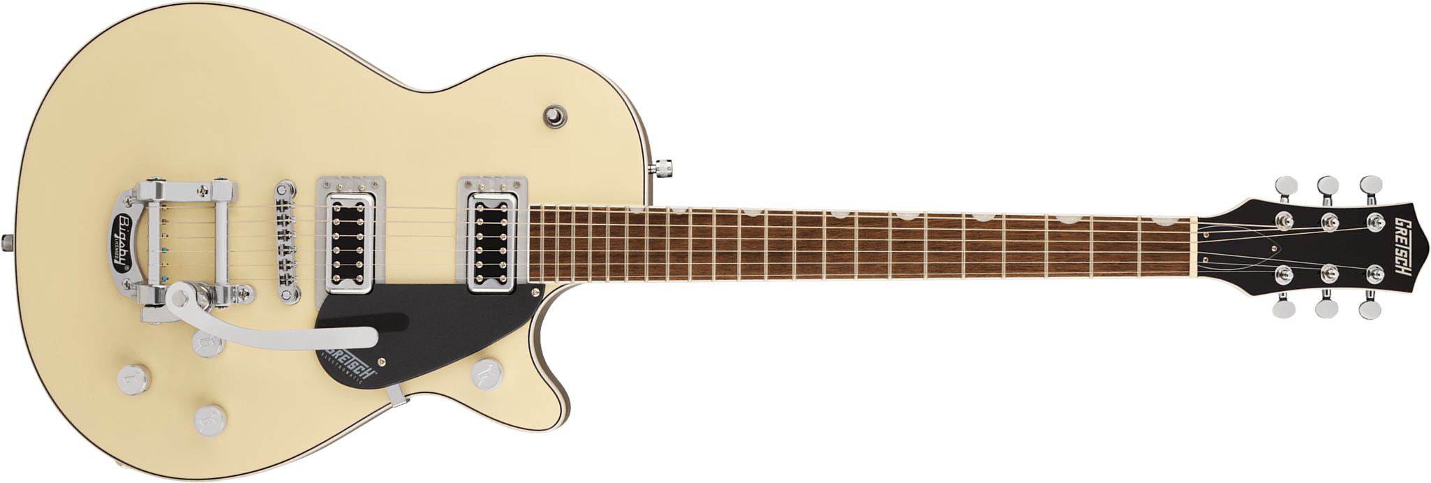 Gretsch G5230t Jet Ft Bigsby Electromatic 2hh Trem Lau - Two-tone Vintage White / London Grey - Guitare Électrique Single Cut - Main picture