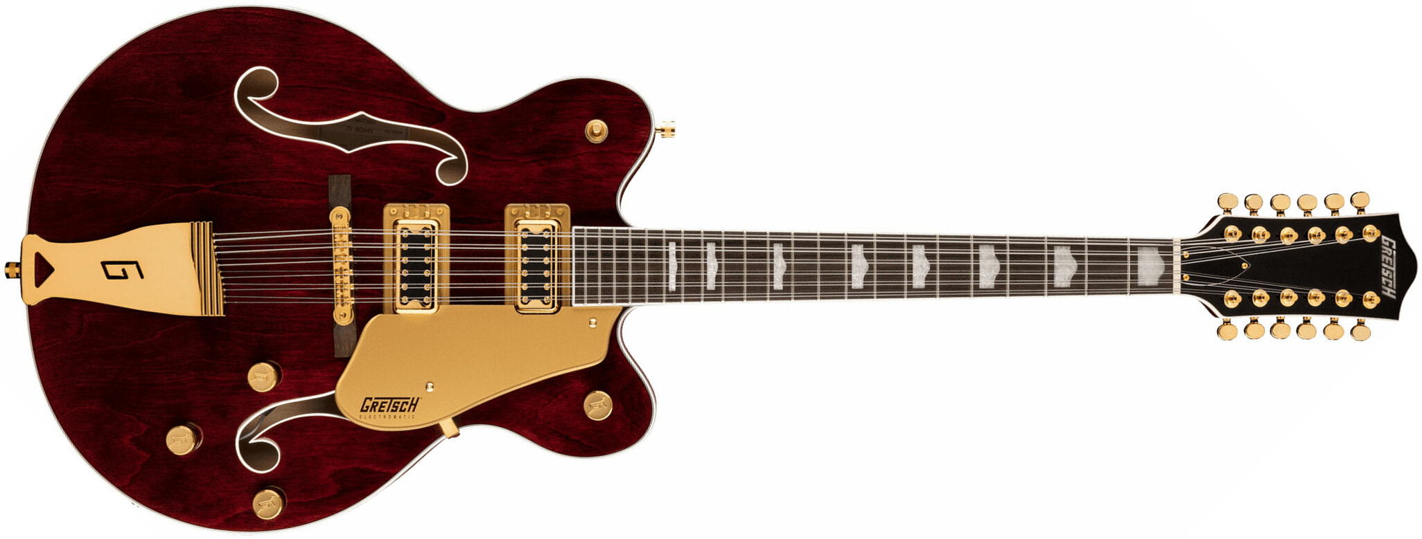 Gretsch G5422tg-12 Electromatic Classic Hollow Body Dc 12c Hh Ht Lau - Walnut Stain - Guitare Électrique 1/2 Caisse - Main picture