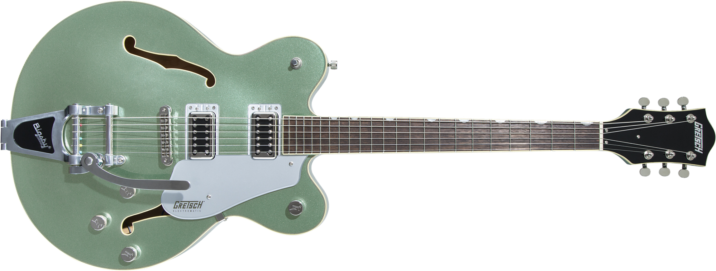 Gretsch G5622t Center Bloc Double Cut Bigsby Electromatic 2019 Hh Lau - Aspen Green - Guitare Électrique 1/2 Caisse - Main picture