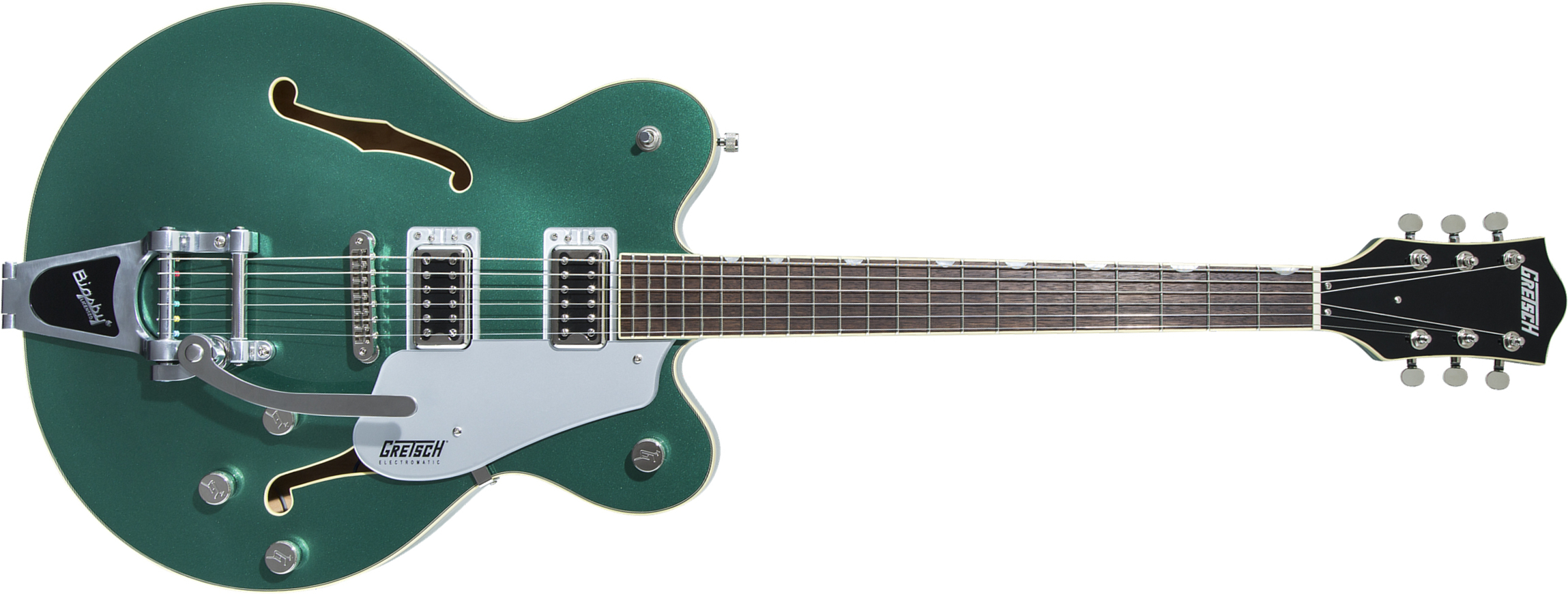 Gretsch G5622t Center Bloc Double Cut Bigsby Electromatic 2019 Hh Lau - Georgia Green - Guitare Électrique 1/2 Caisse - Main picture