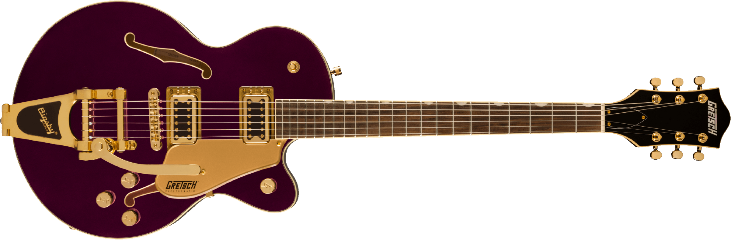 Gretsch G5655tg Electromatic Center Block Jr. Hh Bigsby Lau - Amethyst - Guitare Électrique 1/2 Caisse - Main picture
