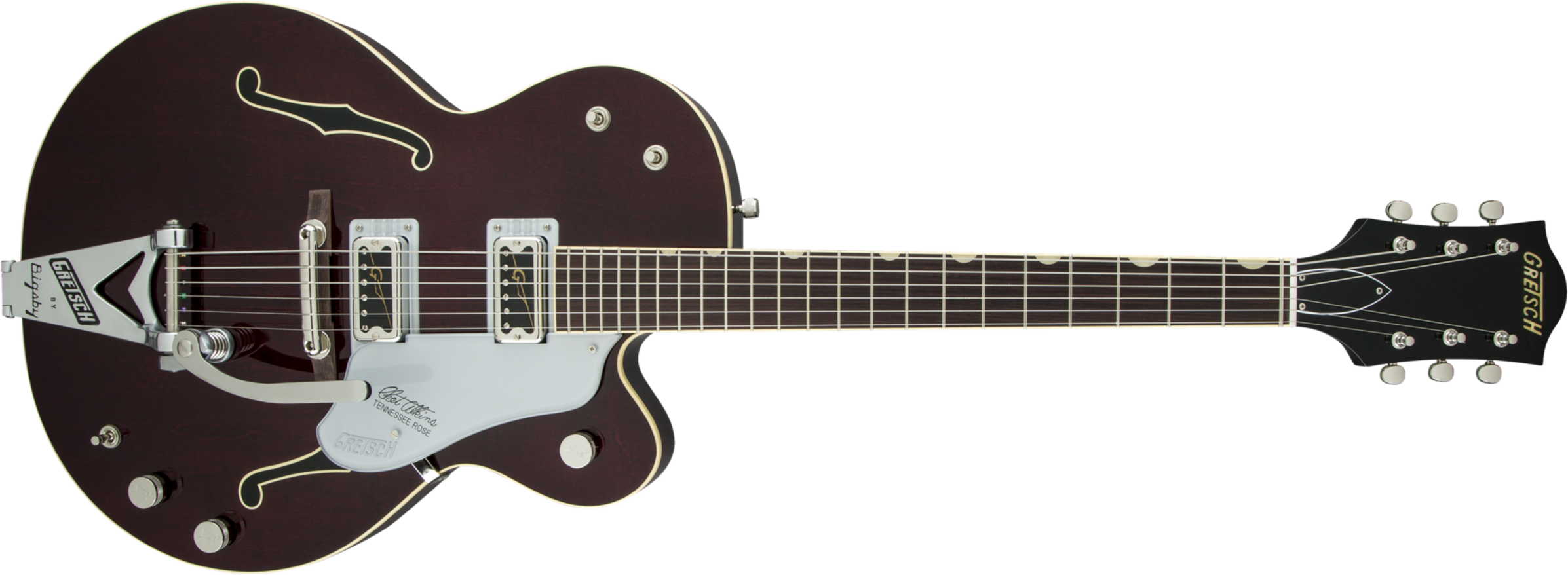 Gretsch G6119t-62vs Chet Atkins Tennessee Rose 2h Trem Rw - Dark Cherry Stain - Guitare Électrique 1/2 Caisse - Main picture