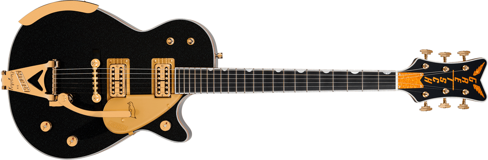 Gretsch G6134tg-58 Penguin Ltd Pro Jap 2h Trem Eb - Emerald Night - Guitare Électrique Single Cut - Main picture