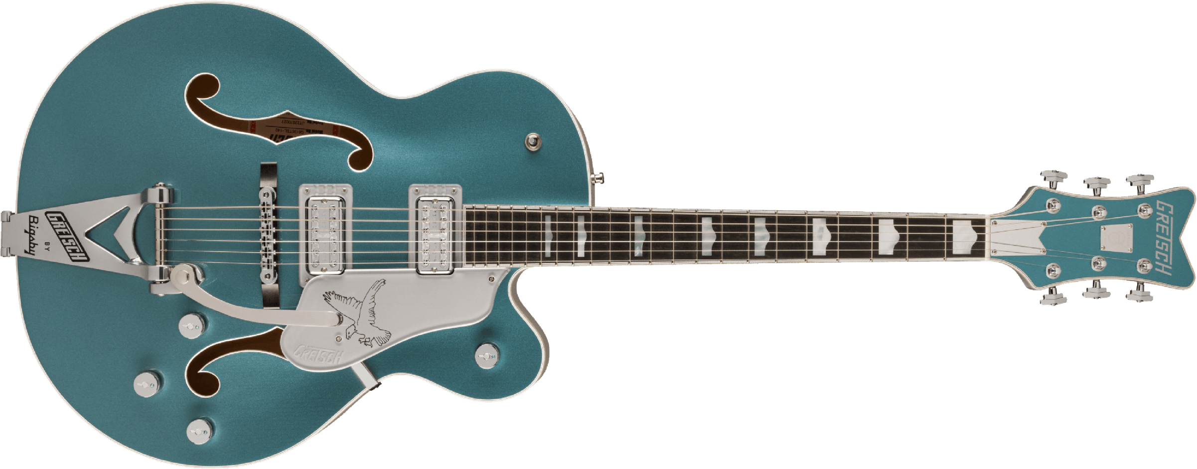 Gretsch G6136t-140 Ltd 140th Double-platinum Falcon Eb - Two-tone Stone Platinum/pure Platinum - Guitare Électrique 1/2 Caisse - Main picture