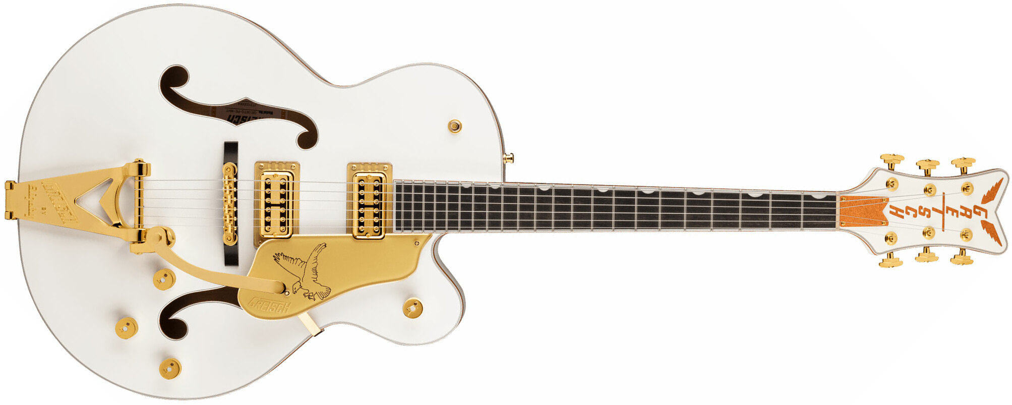 Gretsch G6136tg Players Edition Falcon Hollow Body Pro Jap Hh Trem Eb - White - Guitare Électrique 3/4 Caisse & Jazz - Main picture