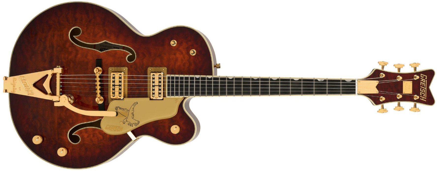 Gretsch G6136tgqm-59 Professional Ltd Edition Falcon Trem Hh Eb - Forge - Guitare Électrique 1/2 Caisse - Main picture