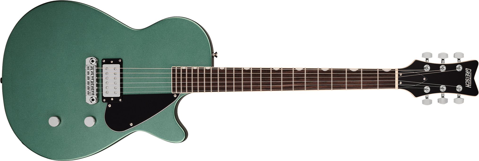 Gretsch Jet Club 1-pickup Electromatic 1h Ht Rw - Steel Olive - Guitare Électrique Single Cut - Main picture