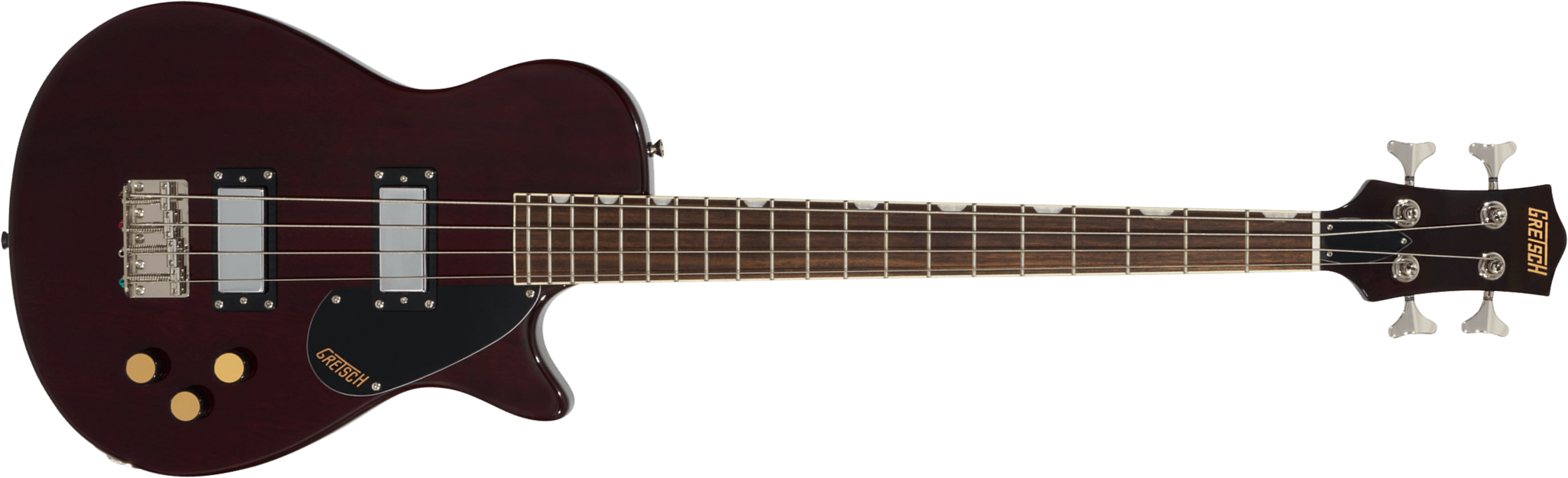 Gretsch Jet Club Bass Single-cut Streamliner Shsc Lau - Walnut Stain - Basse Électrique Solid Body - Main picture