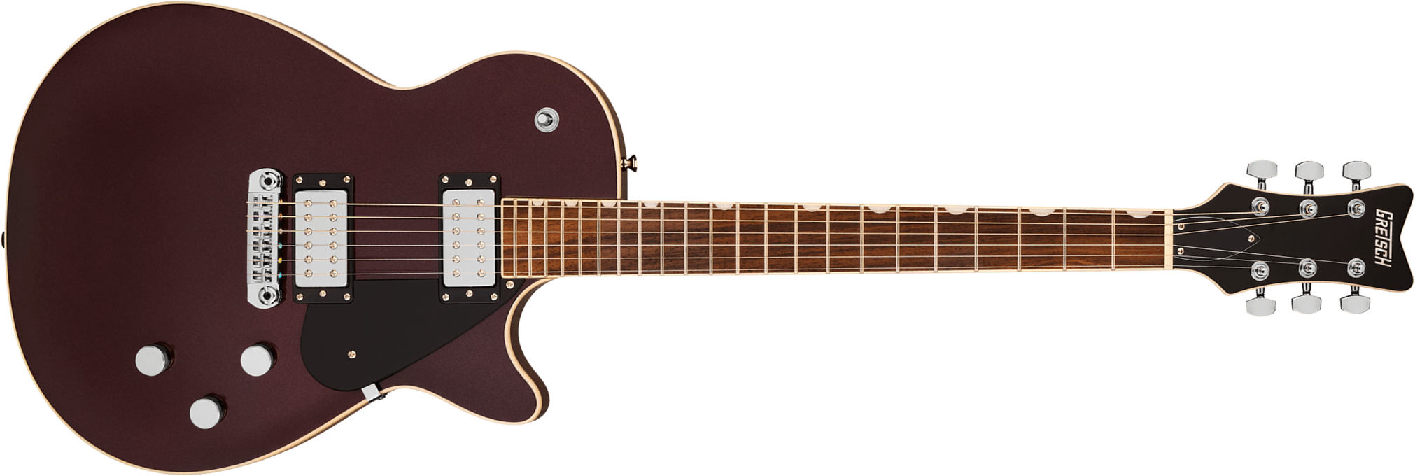 Gretsch Jet Electromatic 2h Ht Rw - Dark Cherry Metallic - Guitare Électrique Single Cut - Main picture