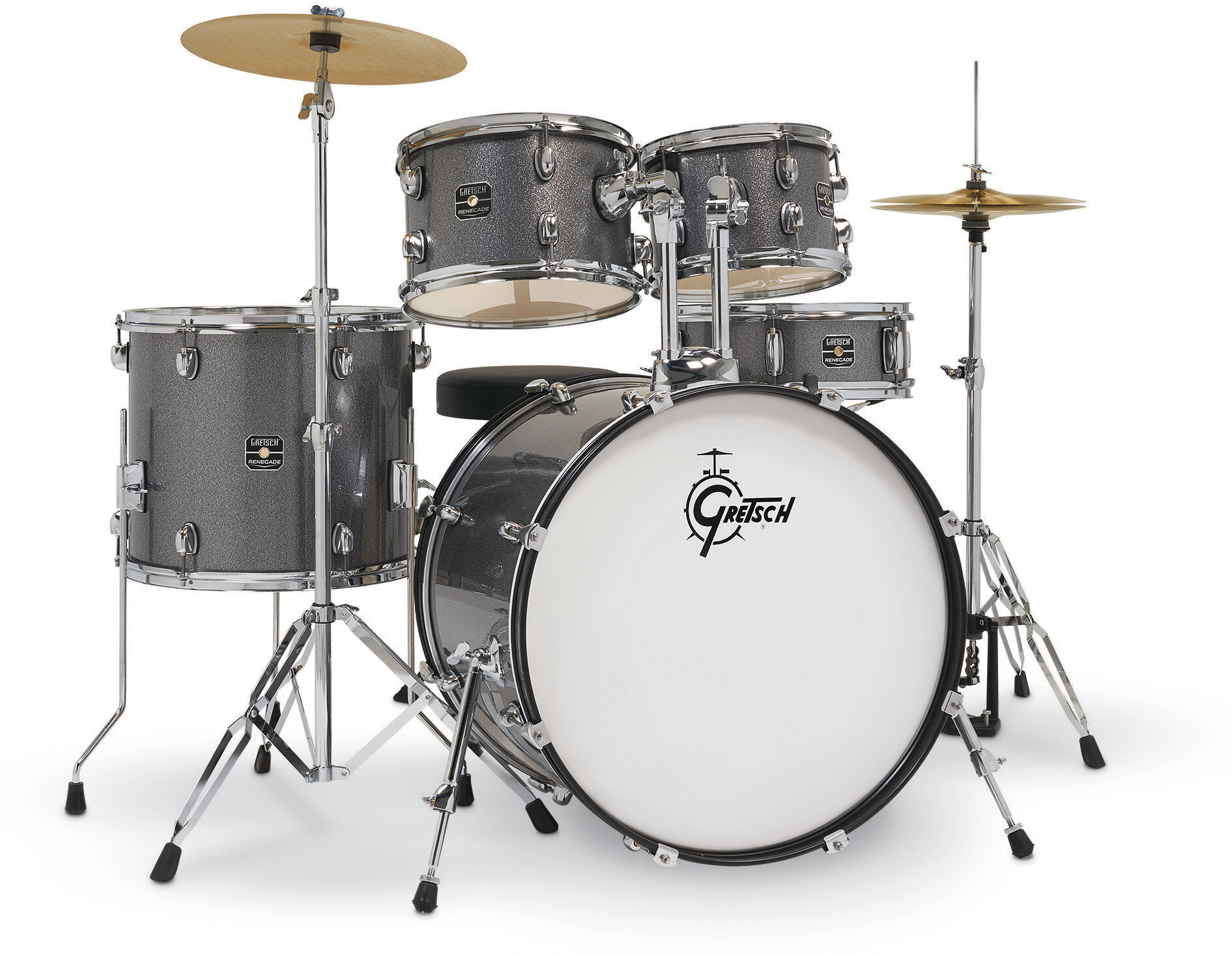 Gretsch Renegade 22'' - 5 FÛts - Grey Sparkle - Batterie Acoustique Rock - Main picture