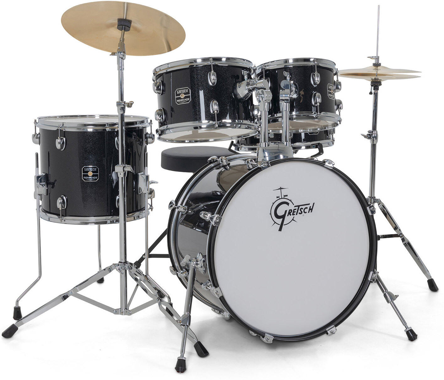 Gretsch Renegade Drum Set - 5 FÛts - Black Mist - Batterie Acoustique Junior - Main picture