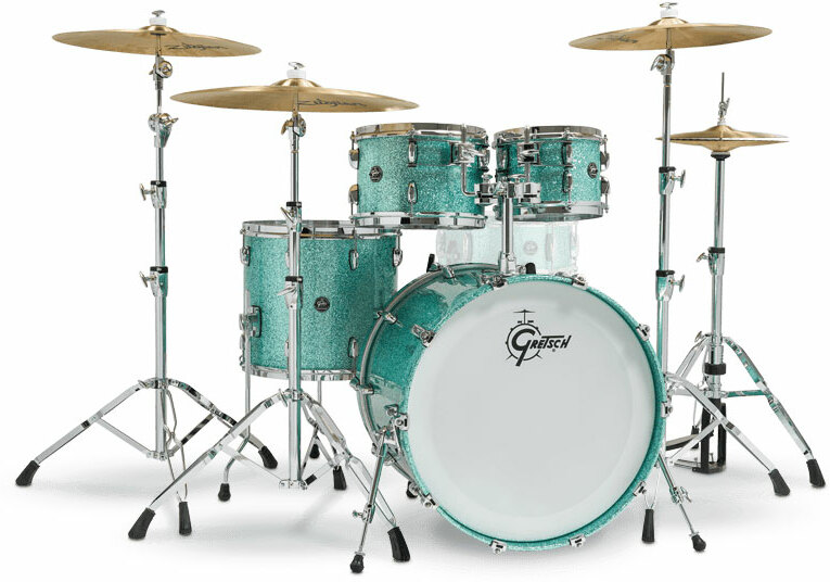 Gretsch Renown Rn2-e8246 Maple 2016 - 4 FÛts - Turquoise Sparkle - Batterie Acoustique Jazz - Main picture