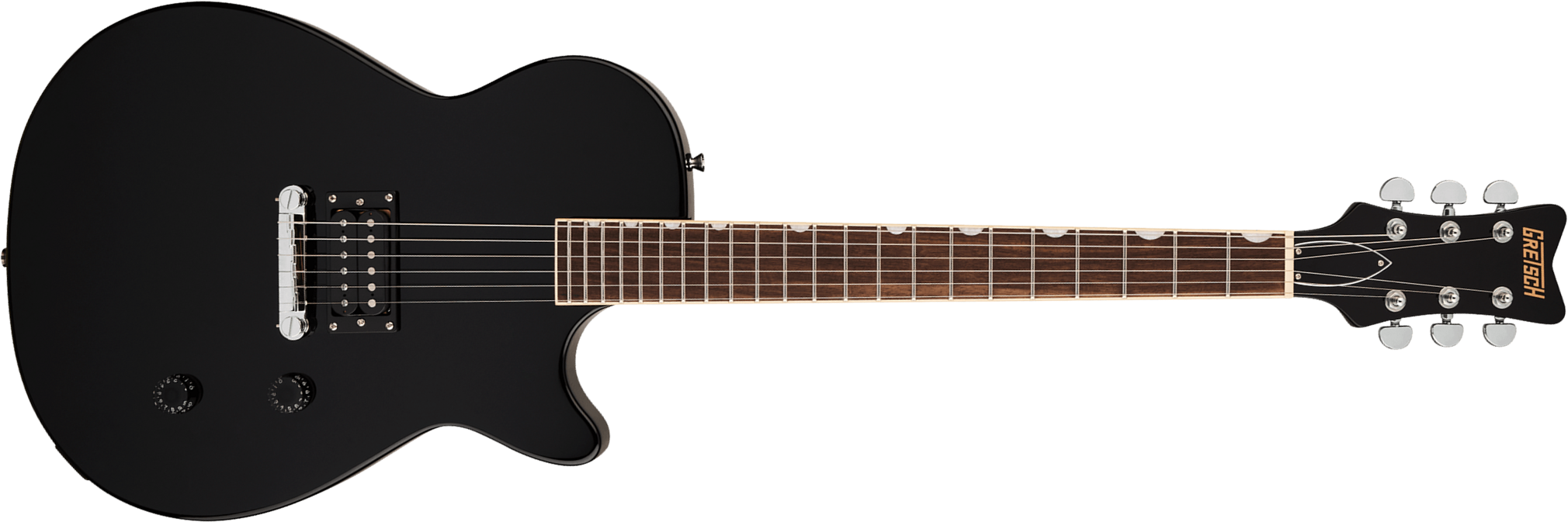 Gretsch Streamliner Jet Club 1h Ht Lau - Jet Black - Guitare Électrique Single Cut - Main picture