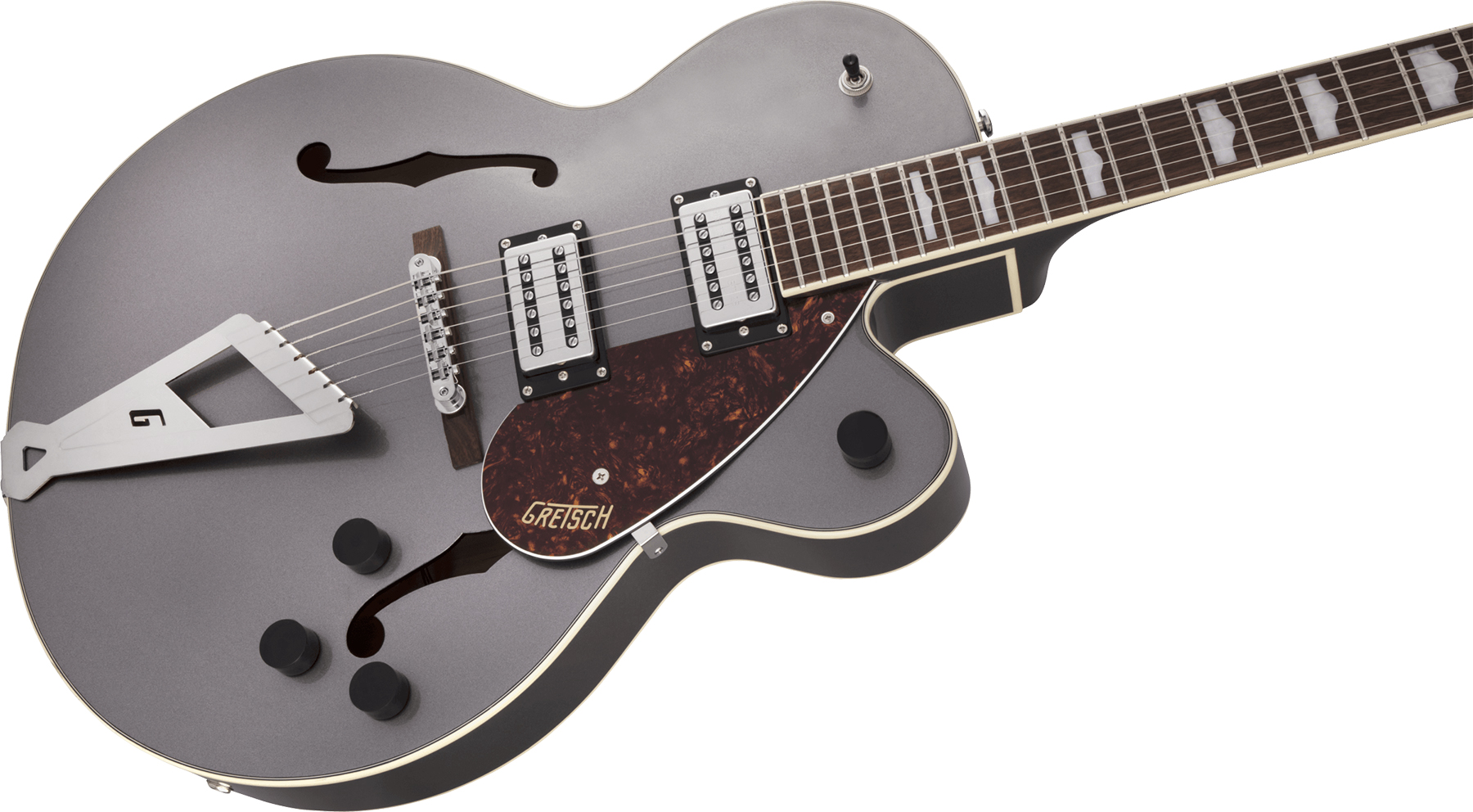 Gretsch G2420 Streamliner Hollow Body With Chromatic Ii Hh Ht Lau - Phantom Metallic - Guitare Électrique 1/2 Caisse - Variation 2