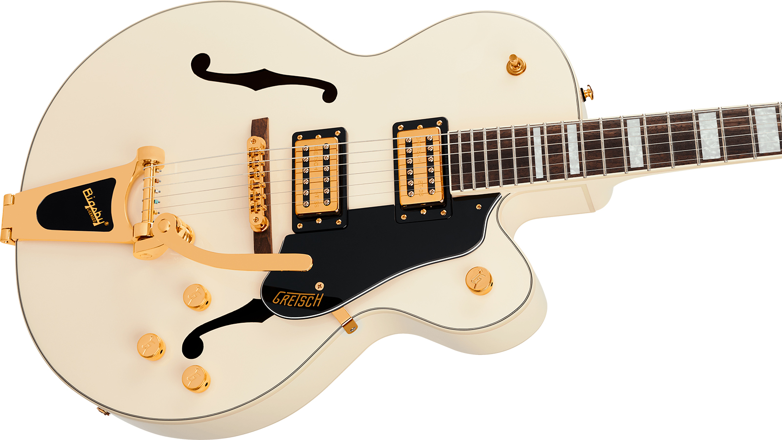 Gretsch G2420tg Streamliner Hollow Body Bigsby Ltd 2h Trem Lau - Vintage White - Guitare Électrique 1/2 Caisse - Variation 2