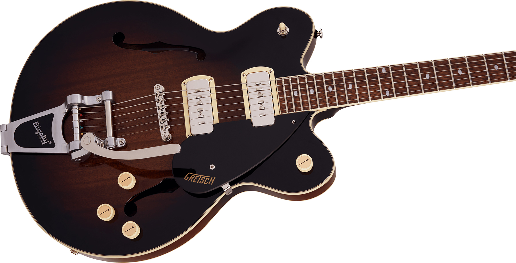 Gretsch G2622t-p90 Streamliner Center Block Dc Bigsby Ss Trem Lau - Brownstone - Guitare Électrique 1/2 Caisse - Variation 2