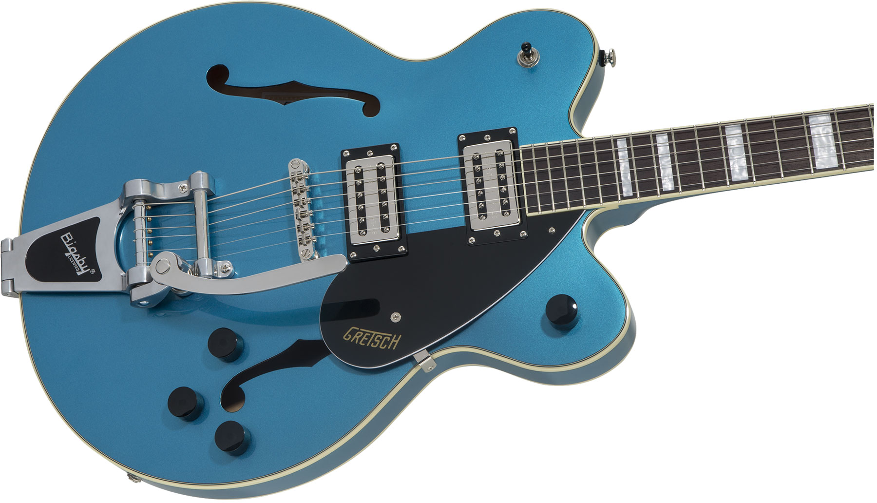 Gretsch G2655t Streamliner Center Block Jr Bigsby Hh Trem Lau - Riviera Blue - Guitare Électrique 1/2 Caisse - Variation 2