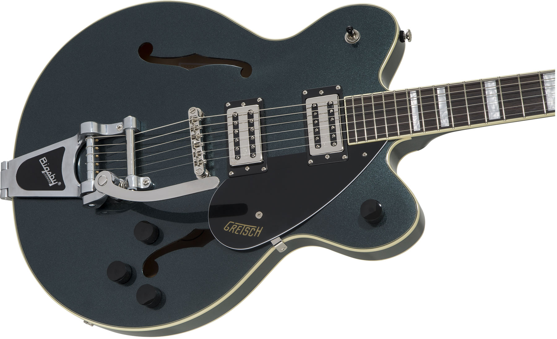 Gretsch G2622t Streamliner Center Block Bigsby Hh Trem Lau - Gunmetal - Guitare Électrique 1/2 Caisse - Variation 2