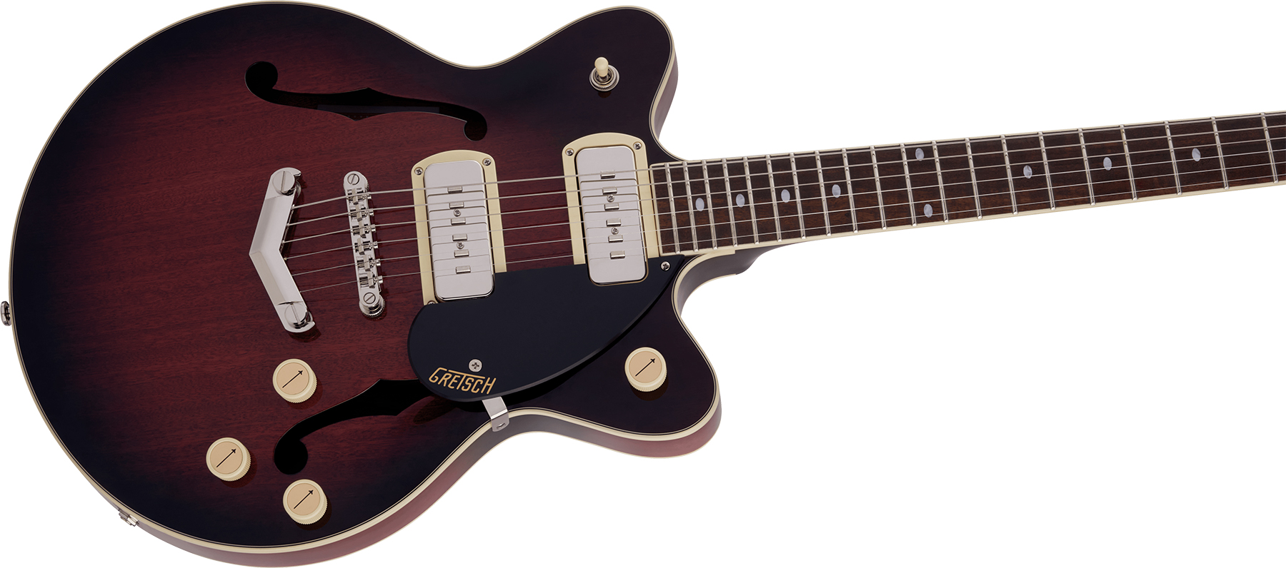 Gretsch G2655-p90 Streamliner Center Block Jr Dc Vstoptail Ss Ht Lau - Claret Burst - Guitare Électrique 1/2 Caisse - Variation 2