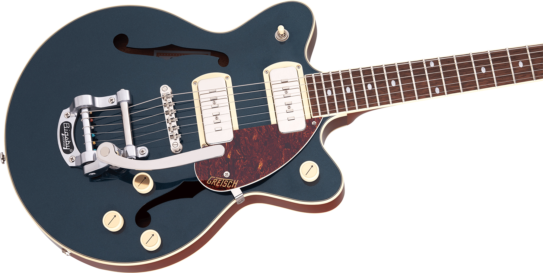 Gretsch G2655t-p90 Streamliner Center Block Jr Bigsby Ss Trem Lau - Two-tone Midnight Sapphire - Guitare Électrique 1/2 Caisse - Variation 2