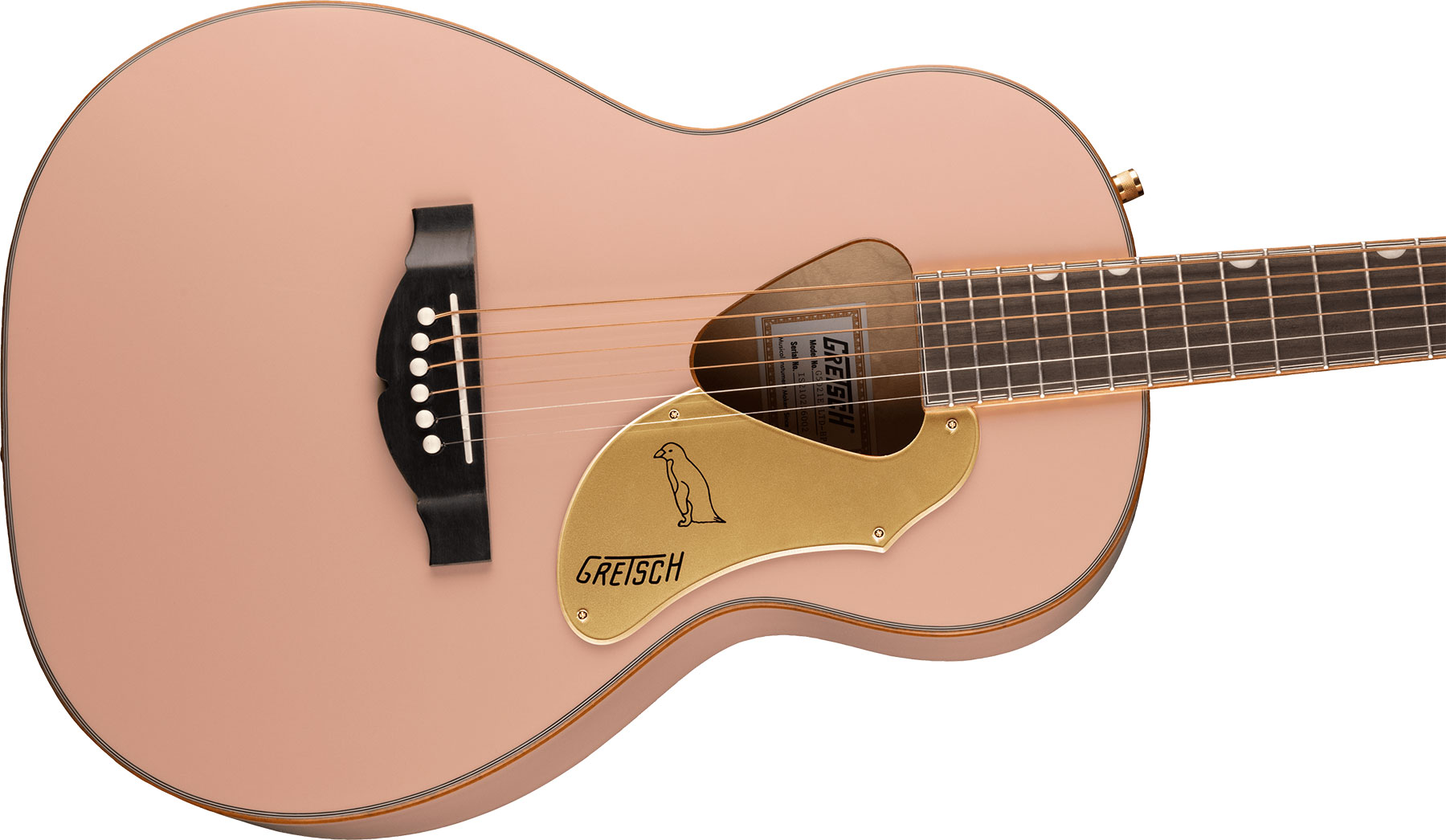 Gretsch G5021e Rancher Penguin Parlor Epicea Erable Lau - Shell Pink - Guitare Electro Acoustique - Variation 2