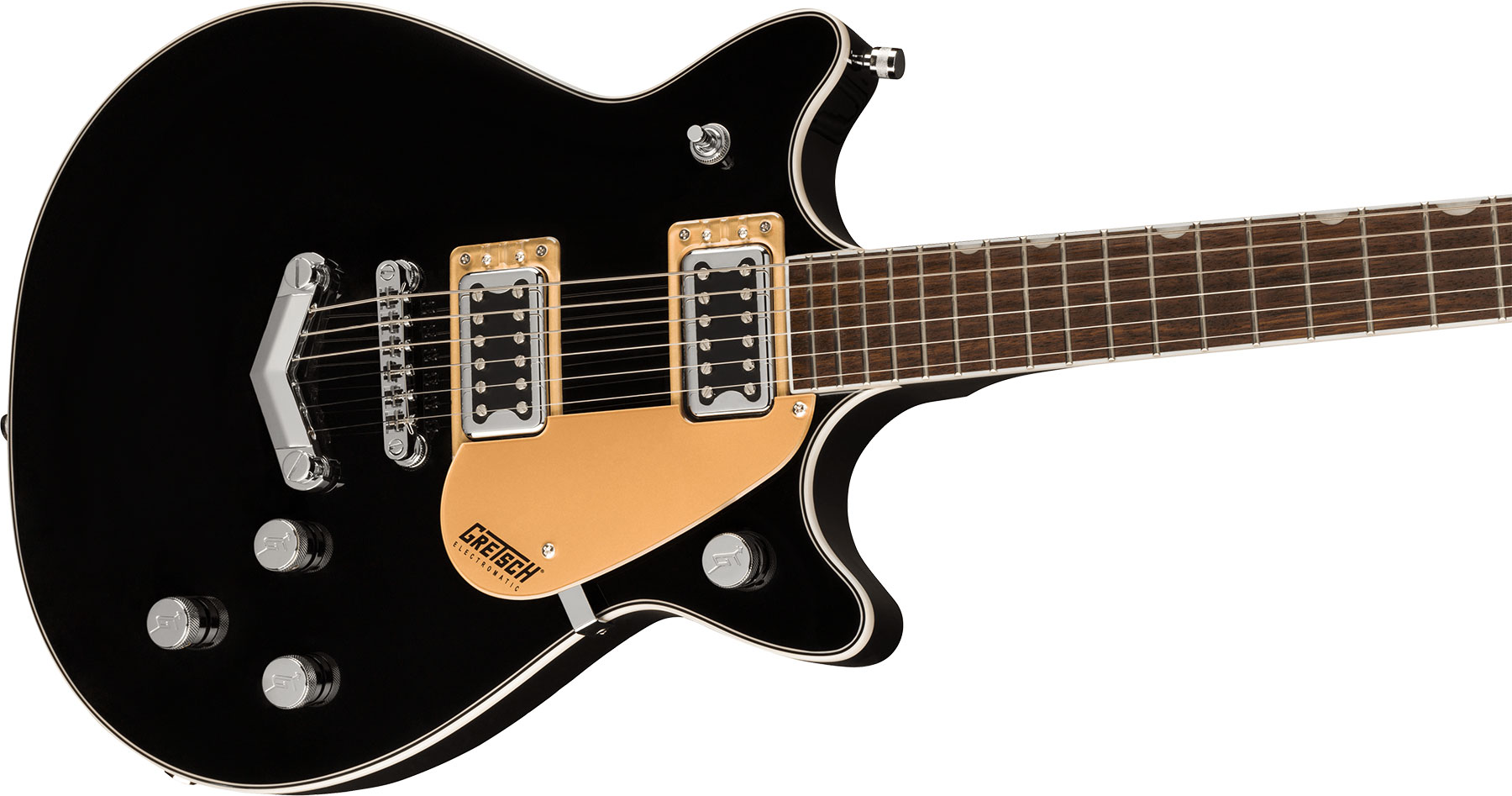 Gretsch G5222 Electromatic Double Jet Bt V-stoptail Hh Ht Lau - Black - Guitare Électrique Double Cut - Variation 2