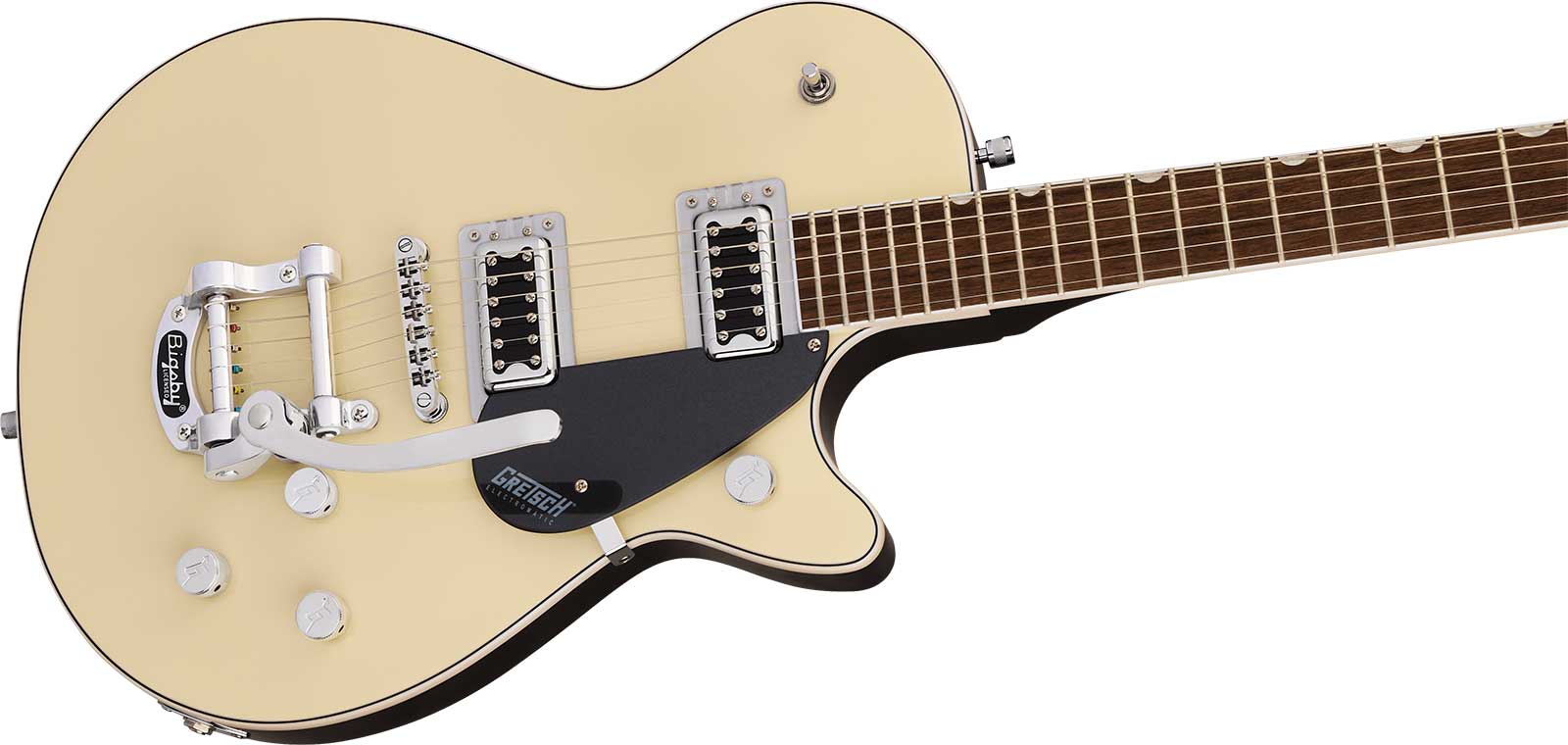 Gretsch G5230t Jet Ft Bigsby Electromatic 2hh Trem Lau - Two-tone Vintage White / London Grey - Guitare Électrique Single Cut - Variation 2